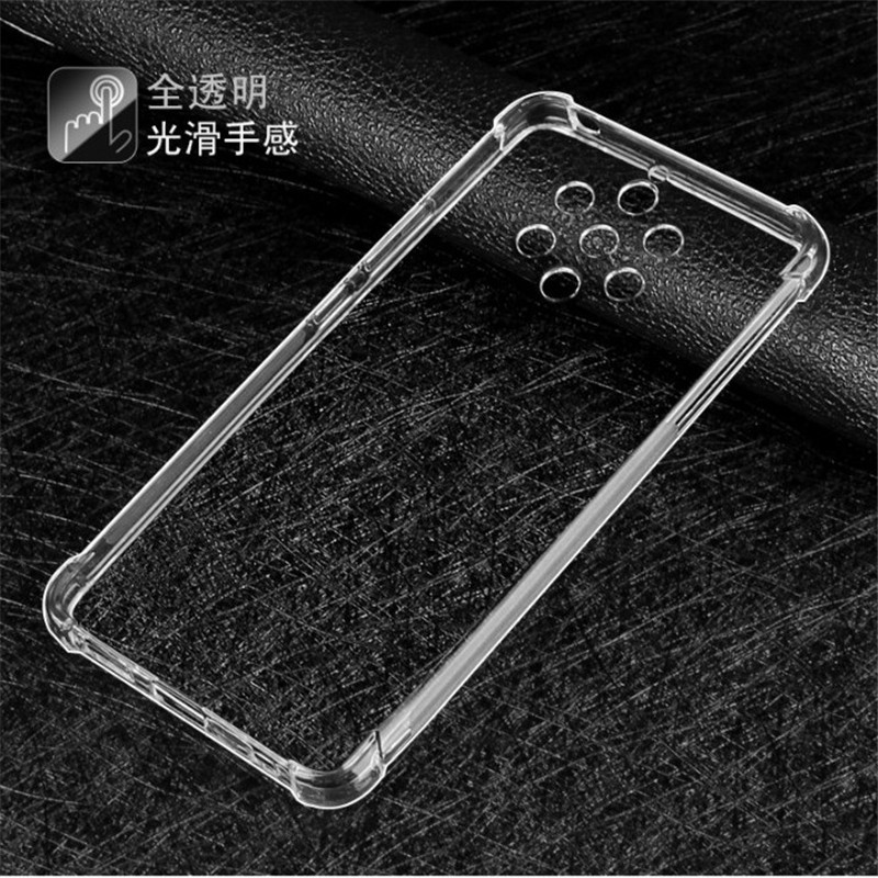 Nokia 9 Pureview Airbag Transparent Soft Silicone Anti-Fall Ta-1094 Mobile Phone Case Protective Cover for Women