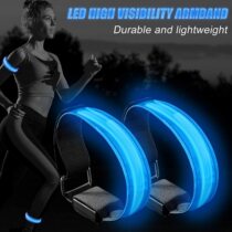 LED Luminous Running Armband Mens and Womens Sports Night Running Light Luminous Indicator Light Leggings Strap Cycling Outdoor Reflective