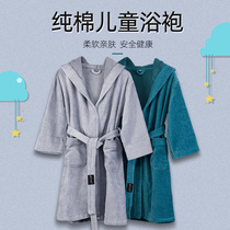 Shafitier boys and girls home clothes autumn clothes new middle and big children bathrobe children home lace hooded dressing gown