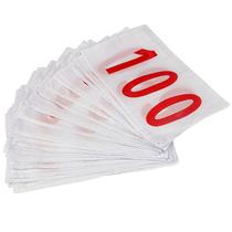 Hemmed number cloth school track and field games marathon number plate cotton number book white background with red letters