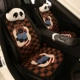 Ретро щенка кофе цветовой набор семи пейзаж+вышитая подушка Panda Head 2