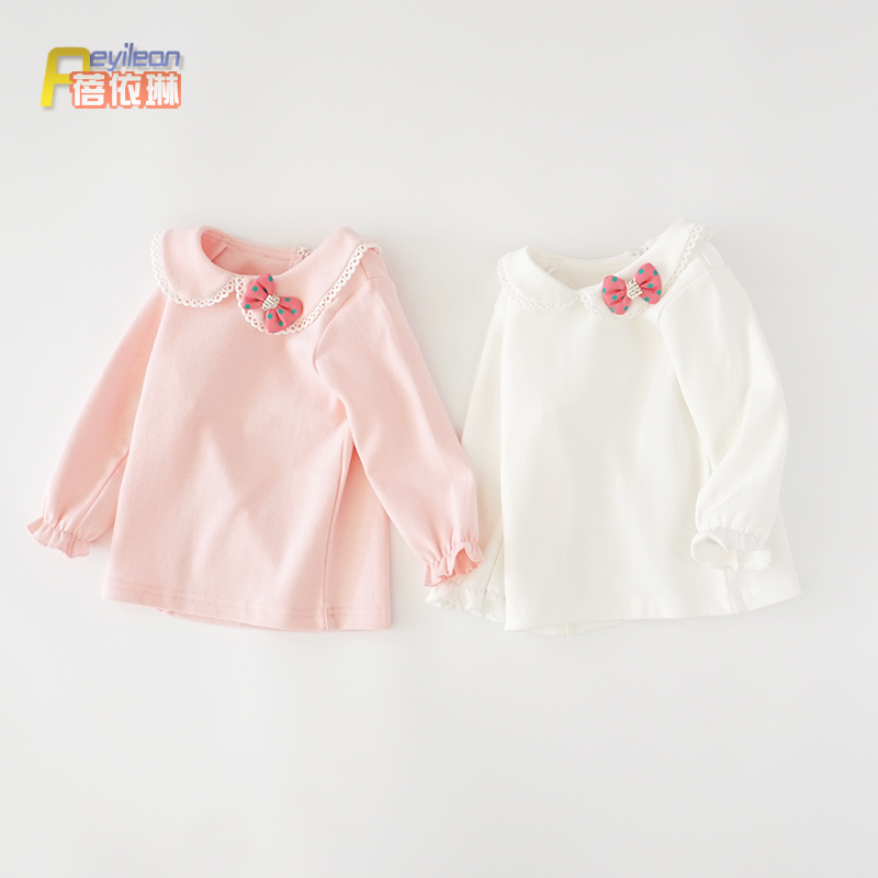 Baby Girl Baby Autumn Dress Long Sleeves T-shirt Bottom Jersey Fall 1 1 3 Year Old Baby Blouses Doll Collar Foreign Air Princess 0-Taobao