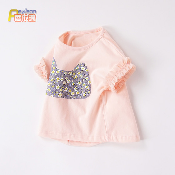 Little girl baby summer clothes baby children's short-sleeved T-shirt summer princess clothes foreign style cute one-year-old