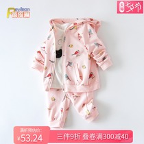 Female baby autumn jacket 0 one 1-3 years old children fashionable trendy clothes Baby toddler outerwear Western style spring and autumn