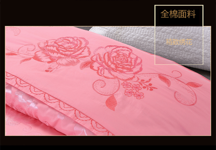 Satin jacquard bông chăn đơn mảnh đám cưới Châu Âu đặc biệt màu đỏ rộng vành bông twill thêu chăn - Quilt Covers chăn ga gối đệm đẹp