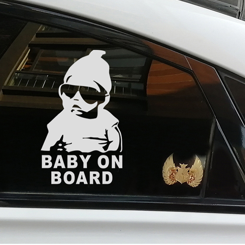 Baby on Board car has a baby warning baby in the car in the BABY IN CAR reflective car sticker