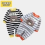 Đồ lót bé gái Xiêm cotton san hô nhung Bộ đồ ngủ bé Xiêm ấm quần áo mùa đông Quần áo bé mùa thu và mùa đông dày quần áo cho bé