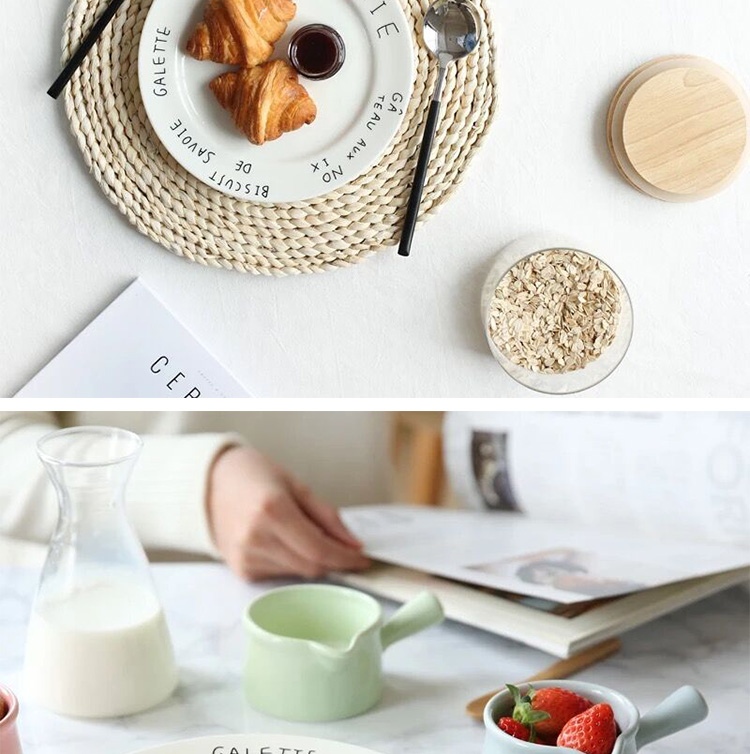 湘湘 Tấm gốm kiểu Bắc Âu hộ gia đình bộ đồ ăn đơn giản Món ăn phương Tây tấm bít tết sáng tạo khay đựng đồ ăn dặm cho bé