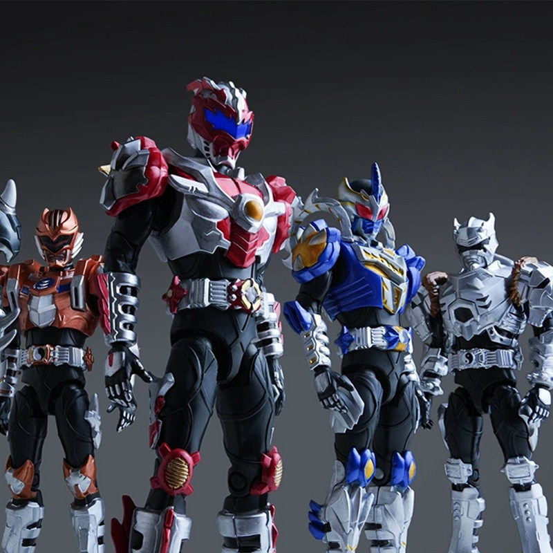 アーマーヒーローのフィギュア、皇帝戦士のおもちゃ、炎龍戦士、雪狼戦士、可動式プラモデルキット、星天モデル、新年の贈り物。