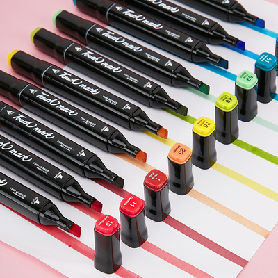 双头酒精油性马克笔彩色笔6色