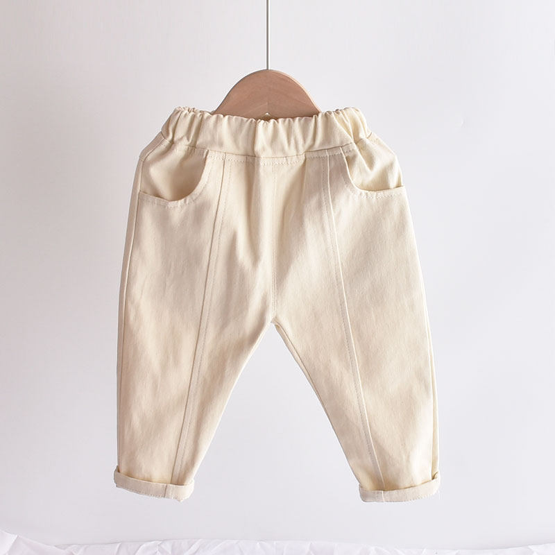 Boy jeans Spring and autumn 2022 new children to fix small and medium children's baby pants straight cylinder Han version Trend long pants