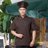 Шеф -повар Работа для одежды мужская короткая рукава дышащий тонкий стиль очистка стиля специальная цена школьная кухня столовая фаст -фуд барбекю Отель лето