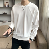 2021 Autumn New Wild slim round neck clothes men Korean fashion trend bottoming T-shirt men temperament solid color