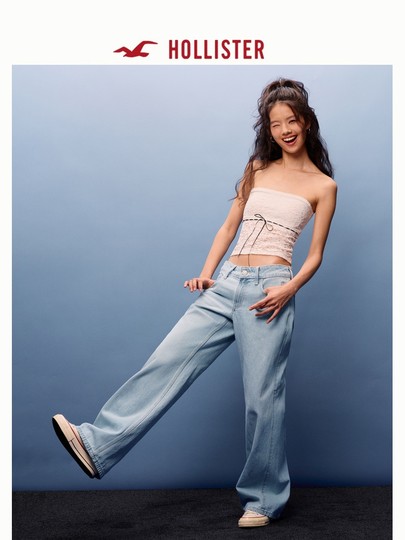 Hollister25 summer Y2K sweet off-shoulder lace see-through inner tube top women's clothing 339-5127