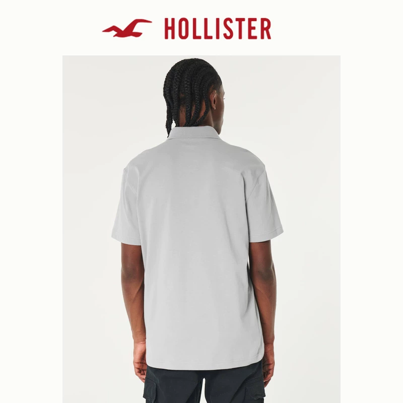 Hollister летний дышащий поло, оверсайз