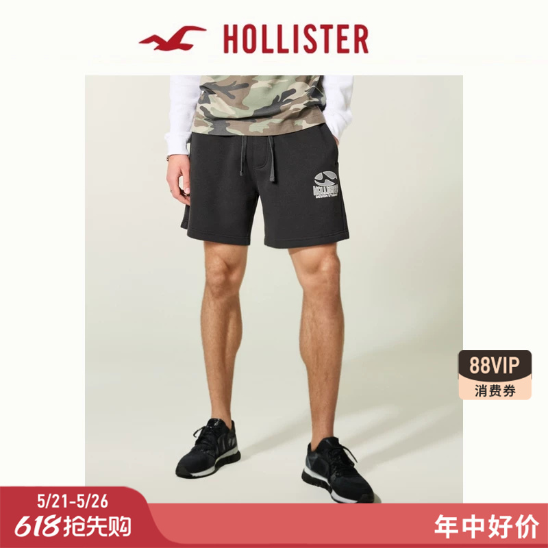 Hollister Soft Fleece Classic Logo Loose Sports Shorts 26 Spring and Summer Men's Clothing 328-6137