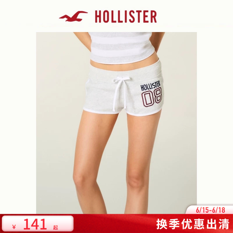 Hollister Classic Logo Fleece Contrasting Color Low-Waist Sports Shorts 26 Spring and Summer Women's Clothing 349-6242 Hollister Classic Logo Fleece Contrasting Color Low-Waist Sports Shorts 26 Spring and Summer Women's Clothing 349-6242