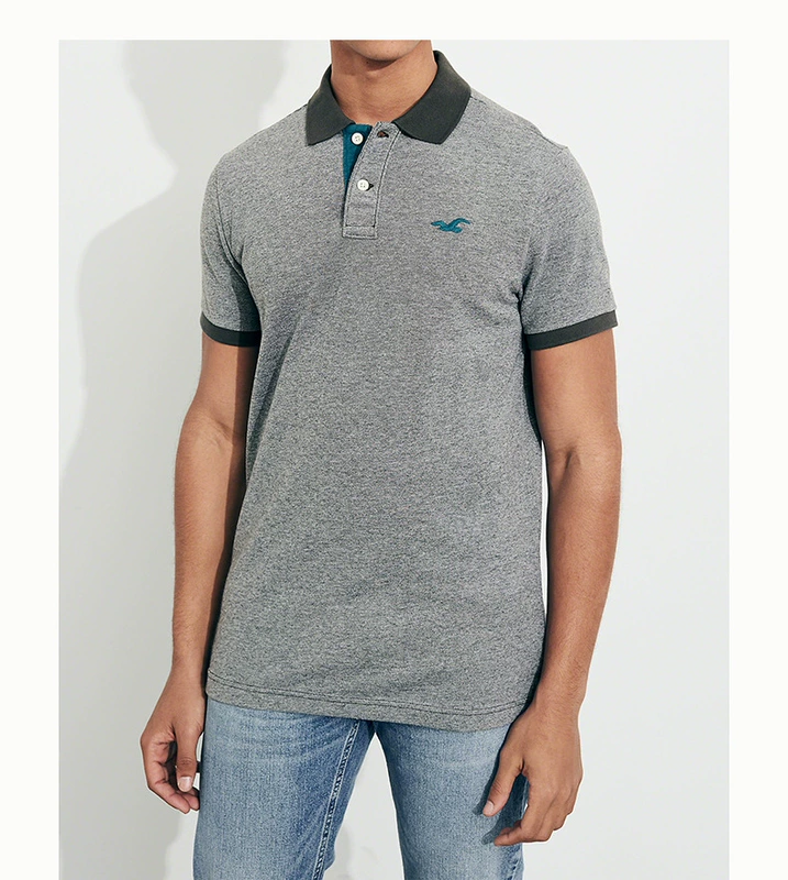 Hollister căng cườm cotton áo sơ mi nam 196947 ao polo nam