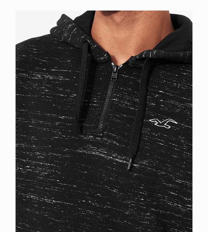 Hollister 2018 mùa thu mới nửa khóa kéo áo len nam 218126-2 ao khoac hoodie