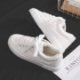Mùa đông cộng với giày nhung cotton Giày trắng Giày đế xuồng Hàn Quốc giày thể thao nam adidas