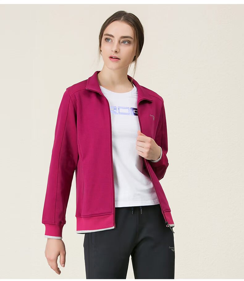 Áo sơ mi cá sấu 2019 xuân hè mới cho nữ áo khoác thể thao áo len cổ áo cổ áo cardigan mỏng dây kéo nữ - Áo khoác thể thao / áo khoác áo khoác thể thao nữ