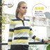 Áo sơ mi cá sấu Áo sơ mi nữ POLO 2018 Thu mới Áo dài tay sọc V-cotton Cotton Áo thun thể thao thông thường áo polo thể thao Áo polo thể thao