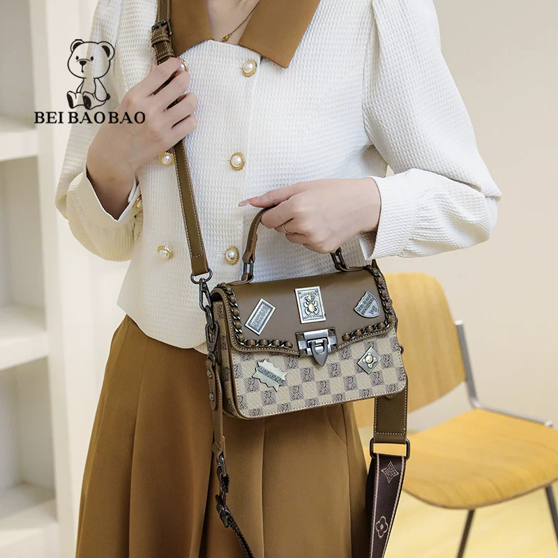 Summer shoulder bag, fashionable retro badge, one-shoulder bag, 2023, western style