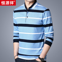 Hengyuan Xiang Long sleeves T-shirt mens 2020 Spring models Han version of youth Leisure POLO shirts for mens clothing