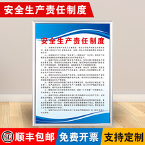Safety production responsibility system workshop factory warehouse safety production management fire marking operation rules and regulations system plate Safety Supervision Inspection slogan frame wall stickers custom KT board