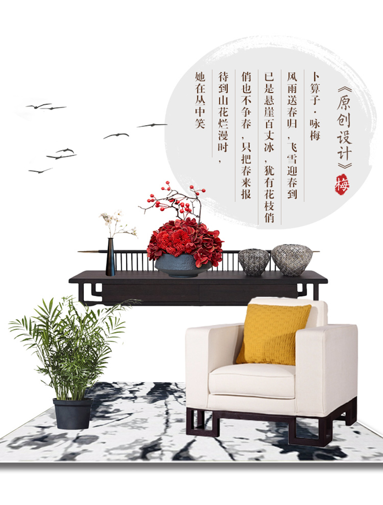 Chinese style restoring ancient ways floret bottle of new Chinese style ceramic flower arranging zen furnishing articles, the sitting room porch ark, soft adornment is placed