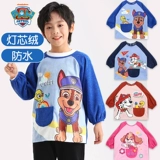 Детский вельветовый водонепроницаемый нагрудник, фартук для рисования для мальчиков для еды для детского сада