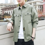 Рубашка, футболка, осенний демисезонный трендовый кардиган, в корейском стиле, 2020