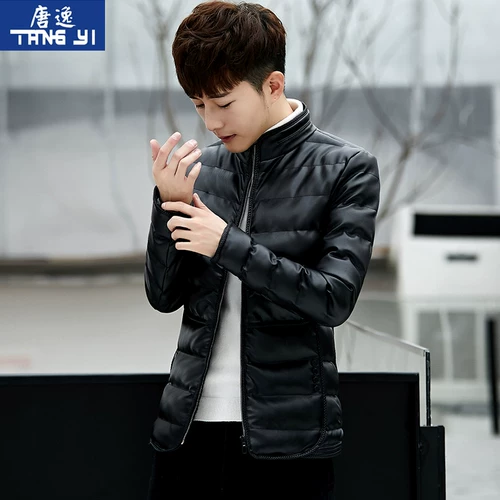 Зимняя мужская куртка, короткий демисезонный трендовый пуховик, 2019, в корейском стиле