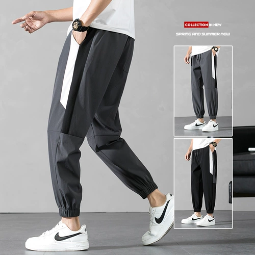 Мужские осенние тонкие трендовые штаны для отдыха, 2020, оверсайз