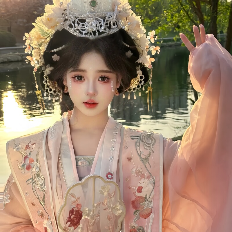 Song Dynasty Han Dynasty Quanzhou Hairpin Photography Clothing Original High-End Heavy Industry Embroidery Fairy Chinese Style Waist-Length Ancient Costume Xia Shawl
