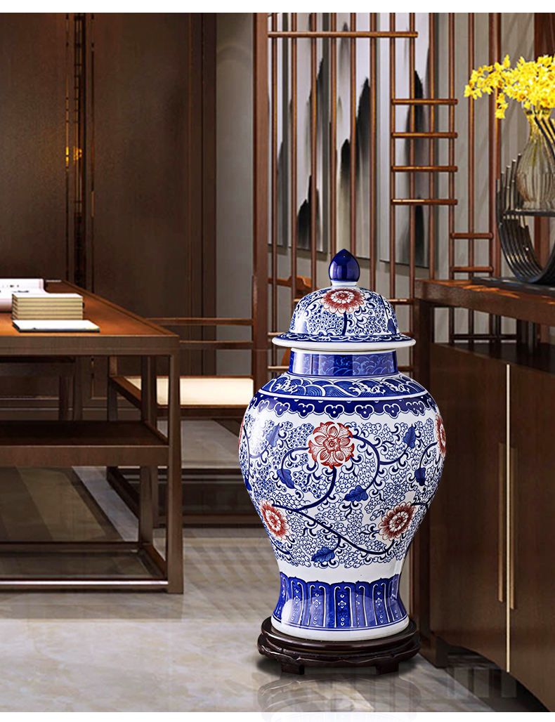 Antique porcelain of jingdezhen ceramics seal storage tank general tea pot sitting room place, home decoration