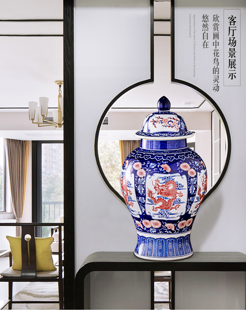 Antique porcelain of jingdezhen ceramics seal storage tank general tea pot sitting room place, home decoration