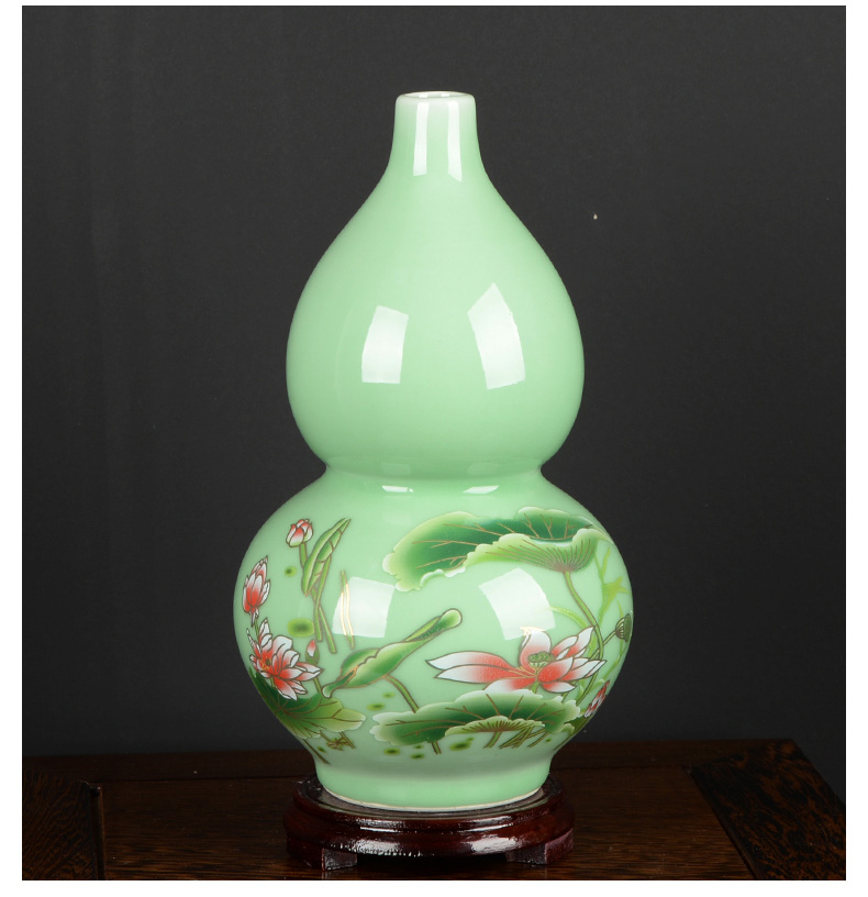 Jingdezhen ceramics dry vase furnishing articles of modern Chinese style living room TV ark, flower arranging small porcelain home decoration