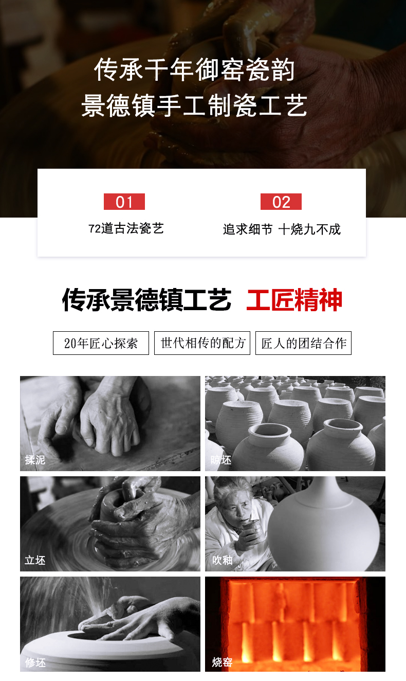 Antique porcelain of jingdezhen ceramics seal storage tank general tea pot sitting room place, home decoration