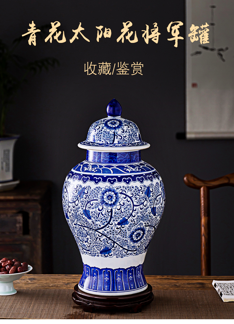 Antique porcelain of jingdezhen ceramics seal storage tank general tea pot sitting room place, home decoration