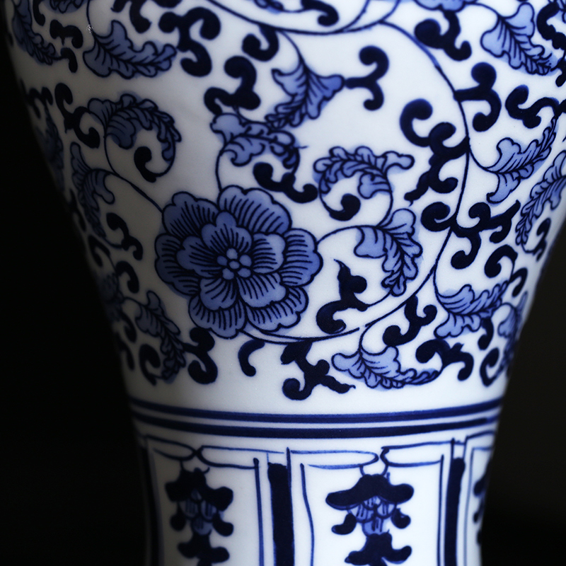 Hand - made porcelain of jingdezhen ceramics bound branch lotus I household contracted sitting room adornment handicraft furnishing articles vase