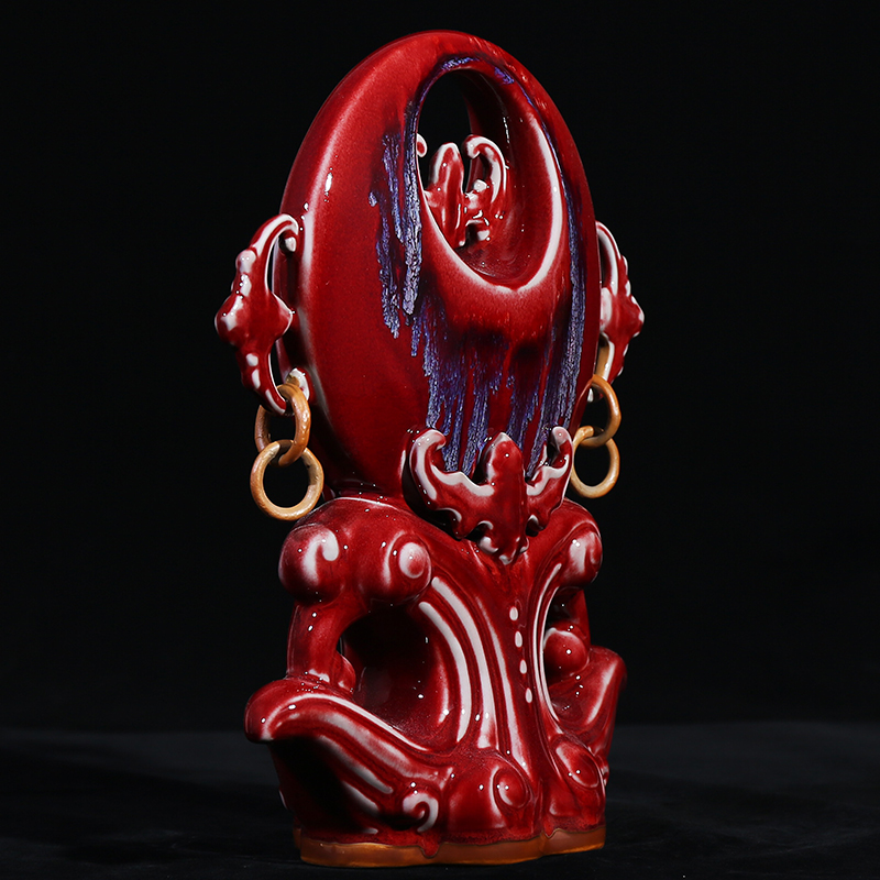 Jingdezhen ceramics up with jun five blessings sitting room place, home decoration decoration crafts gifts