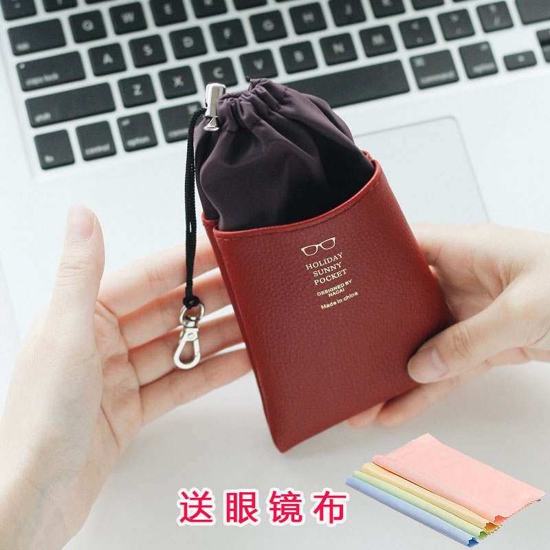 ins sunglasses bag women's anti-compression portable carry-on cloth bag Korean simple cloth bag sunglasses case travel storage bag