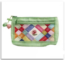 3 Korean color strip cosmetic bags embroidery storage bags folk crafts Yanbian tourism commemoration