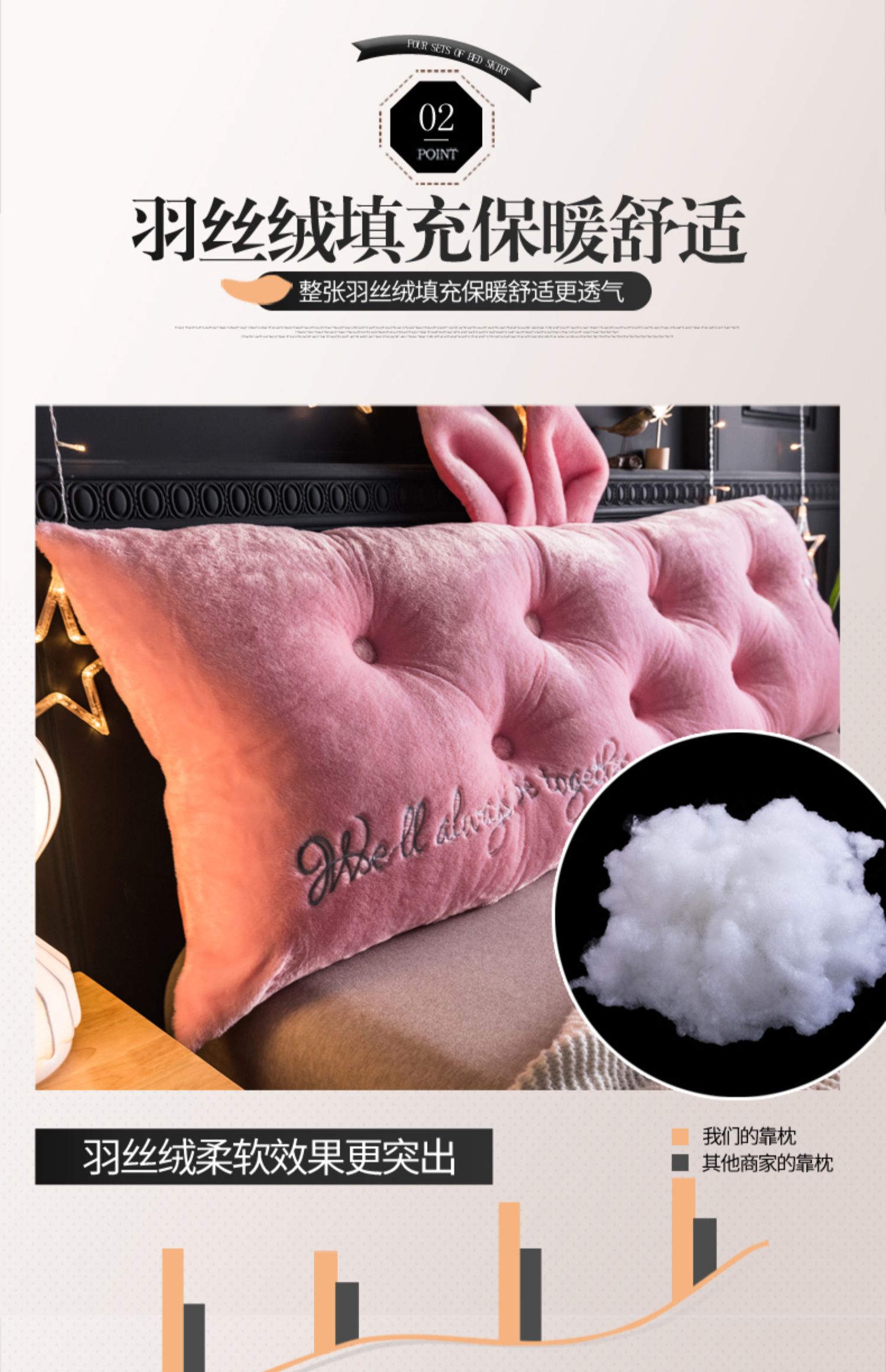 Giường ngủ đệm mềm Hàn Quốc lưng lớn đôi có thể tháo rời có thể giặt giường lưới công chúa đỏ phòng ngủ lớn gối trở lại đệm - Trở lại đệm / Bolsters mền gối 2 trong 1