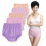 Cộng với phân bón XL nam trung niên và phụ nữ cotton tam giác đồ lót cao eo cotton mẹ quần boxer rộng quần lót