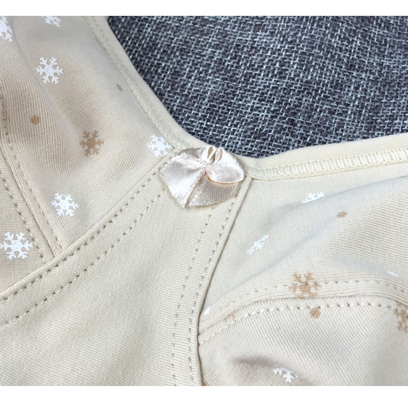 Phụ nữ trung niên áo ngực cotton cotton phần mỏng không có vòng thép áo ngực kích thước lớn đồ lót áo ngực hở lưng