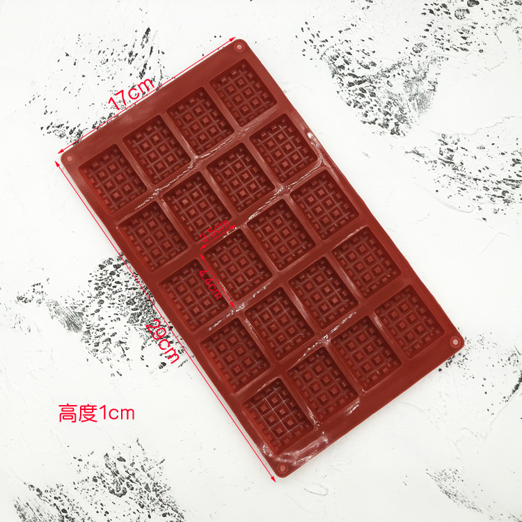 Long Square Waff Sữa Chocolate Cake Silicone Khuôn Fondant Chocolate Drip Cake Trang trí Khuôn - Tự làm khuôn nướng khay làm kem