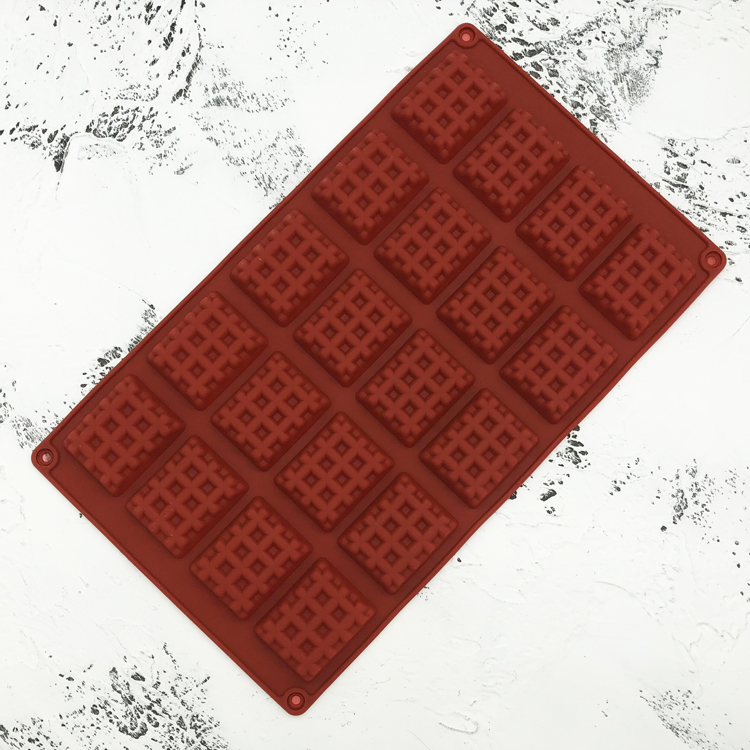 Long Square Waff Sữa Chocolate Cake Silicone Khuôn Fondant Chocolate Drip Cake Trang trí Khuôn - Tự làm khuôn nướng khay làm kem