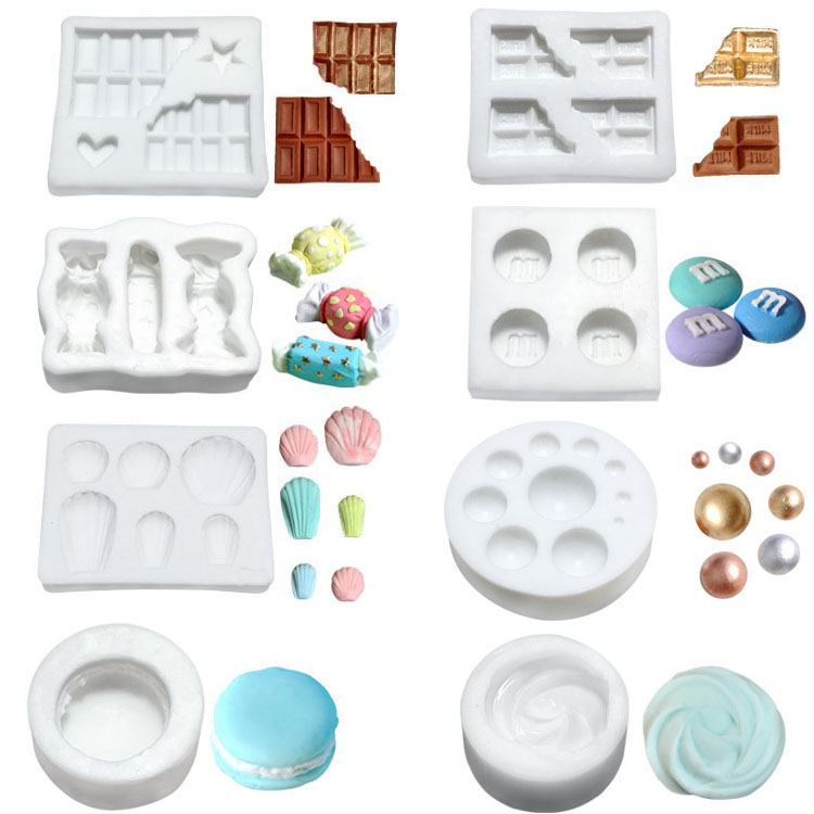 Long Square Waff Sữa Chocolate Cake Silicone Khuôn Fondant Chocolate Drip Cake Trang trí Khuôn - Tự làm khuôn nướng khay làm kem